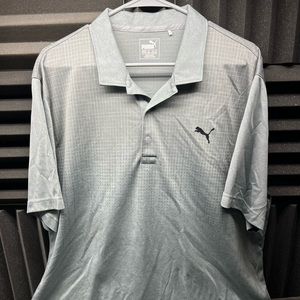 Puma Golf Polo Shirt XXL Dry Cell Gray / White